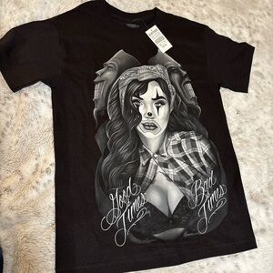 Zumiez Black Graphic Tee with Artistic Design
